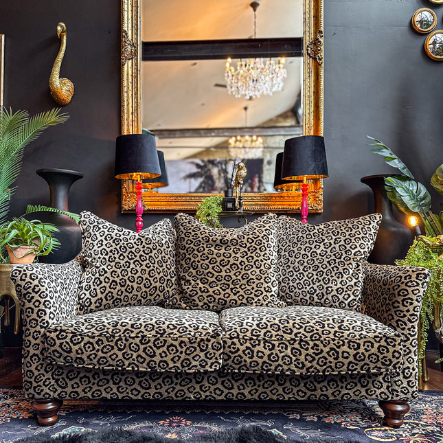 Bugsby Sofa Bed Leopard Cream Velvet- Clearance Verb