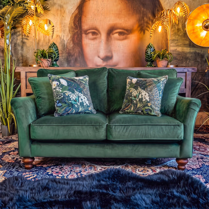 Bugsby 2 Seater Sofa in Plush Emerald Fitted Back
