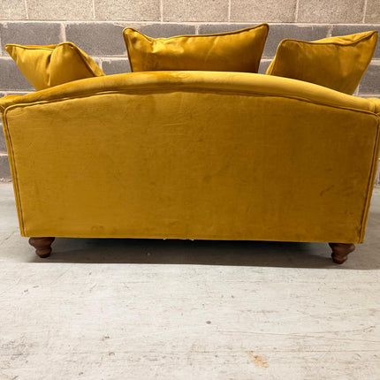 Bugsby 2 Seater Sofa in Plush Mustard Velvet - Ex Display