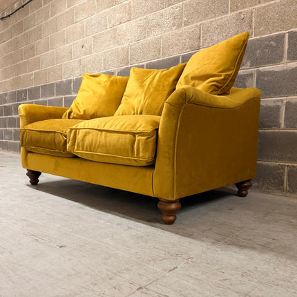 Bugsby 2 Seater Sofa in Plush Mustard Velvet - Ex Display