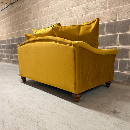 Bugsby 2 Seater Sofa in Plush Mustard Velvet - Ex Display