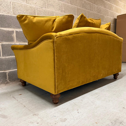 Bugsby 2 Seater Sofa in Plush Mustard Velvet - Ex Display