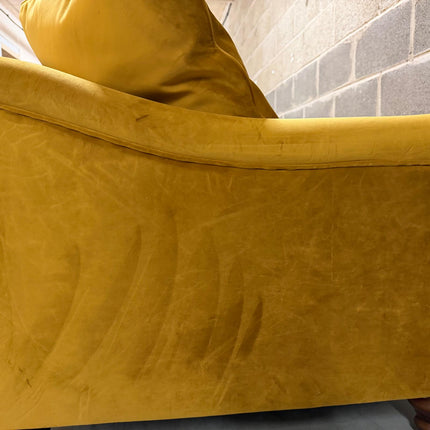 Bugsby 2 Seater Sofa in Plush Mustard Velvet - Ex Display