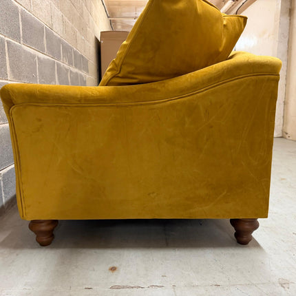 Bugsby 2 Seater Sofa in Plush Mustard Velvet - Ex Display