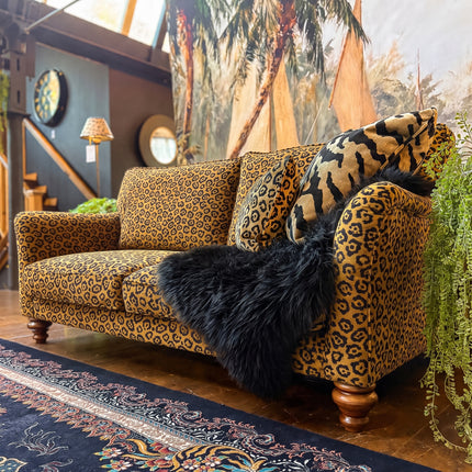 Bugsby 4 Seater Leopard Gold Fitted Back