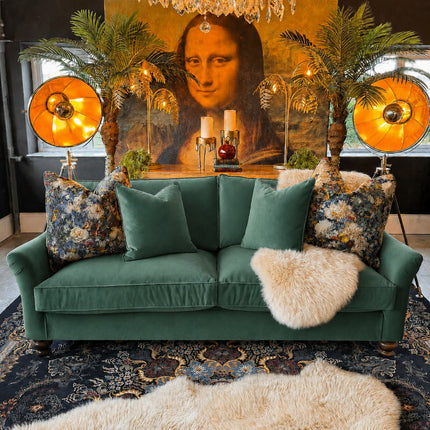 Bugsby 4 Seater Sofa in Plush Green Emerald Velvet
