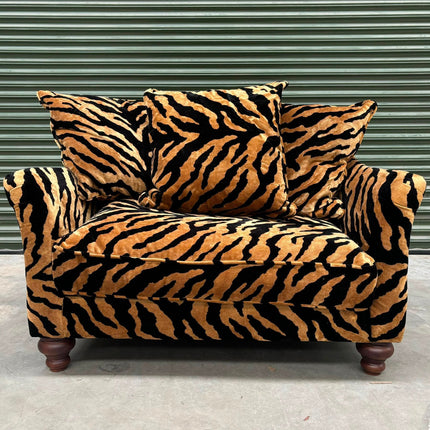 Bugsby Loveseat Snuggler in Zebra Gold Animal Print - Factory Seconds