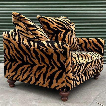 Bugsby Loveseat Snuggler in Zebra Gold Animal Print - Factory Seconds