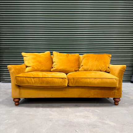 Bugsby Sofa Bed in Plush Mustard Velvet- Ex Display