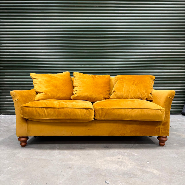 Bugsby Sofa Bed in Plush Mustard Velvet- Ex Display
