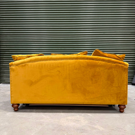 Bugsby Sofa Bed in Plush Mustard Velvet- Ex Display
