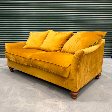 Bugsby Sofa Bed in Plush Mustard Velvet- Ex Display