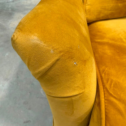Bugsby Sofa Bed in Plush Mustard Velvet- Ex Display