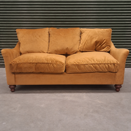 Bugsby Sofa Bed  in Gold Mustard Plush Velvet - Ex Display