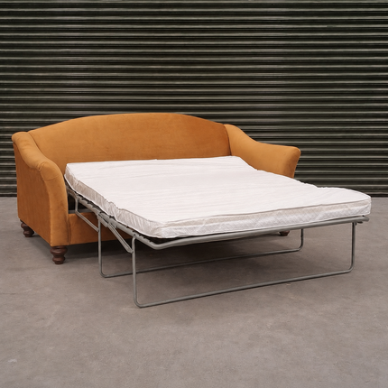 Bugsby Sofa Bed  in Gold Mustard Plush Velvet - Ex Display