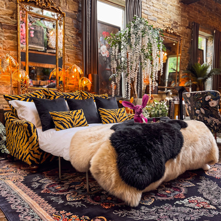 Bugsby Sofa Bed in Zebra Gold Velvet