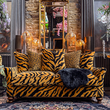 Bugsby Sofa Bed in Zebra Gold Velvet