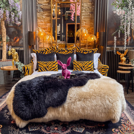 Bugsby Sofa Bed in Zebra Gold Velvet