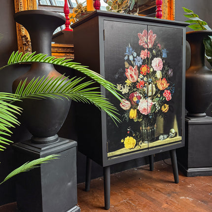 Cabinet Tall Floral Bouquet Boho