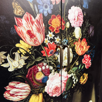 Cabinet Tall Floral Bouquet Boho