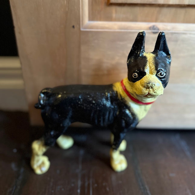 Cast Iron Boston Terrier Door Stop - New