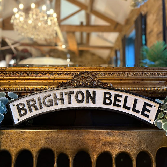 Cast Iron Brighton Belle Railway Sign