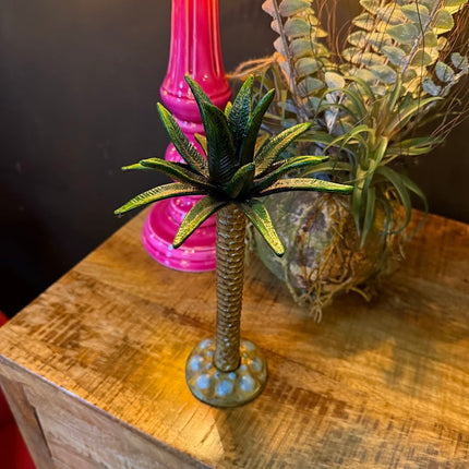 Cast Iron Large Palm Tree Candlestick - New