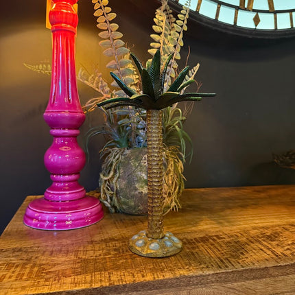 Cast Iron Large Palm Tree Candlestick - New