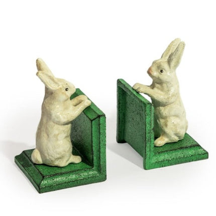 Cast Iron Pair of Rabbits Bookends - New