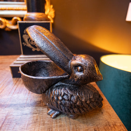 Cast Iron Pelican Trinket Bowl