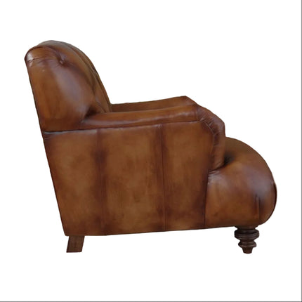 Cavendish Chesterfield in Hand Antiqued Buffalo Leather - New