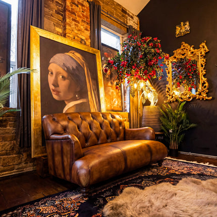 Cavendish Chesterfield in Hand Antiqued Buffalo Leather - New