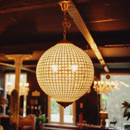 Chandelier Large Globe Glass