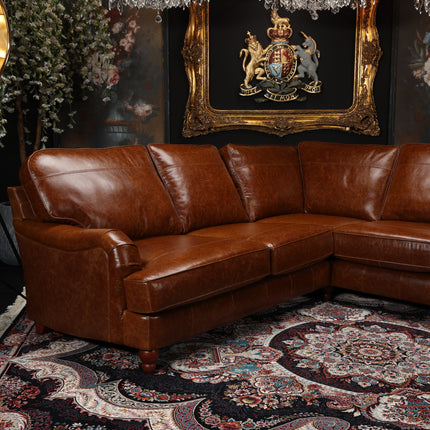 Charles 2 Corner 2 Sofa in Cuba Tan Leather