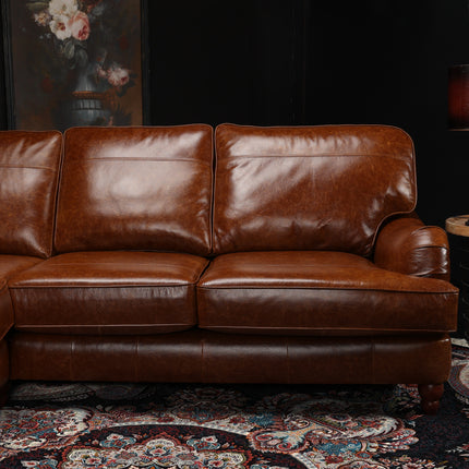 Charles 2 Corner 2 Sofa in Cuba Tan Leather