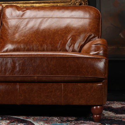 Charles 3 Seater Sofa in Cuba Tan Leather