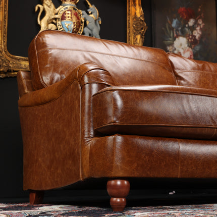 Charles 3 Seater Sofa in Cuba Tan Leather