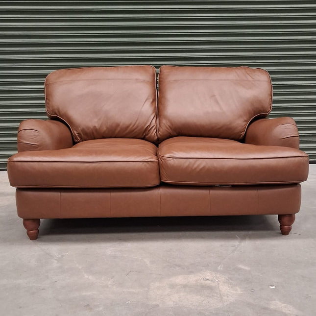Charles 2 Seater Sofa in Cognac Leather - Ex Display