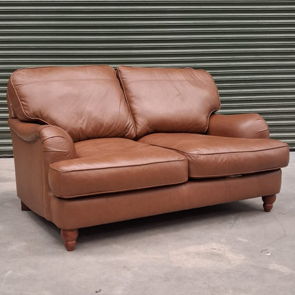 Charles 2 Seater Sofa in Cognac Leather - Ex Display