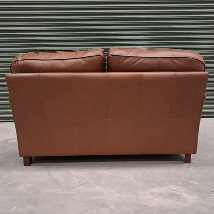Charles 2 Seater Sofa in Cognac Leather - Ex Display