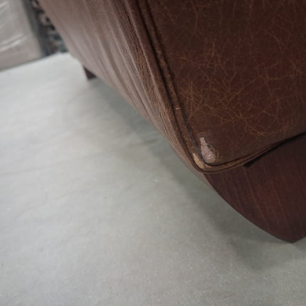 Charles Loveseat Snuggler in Cuba Tan Leather - Ex Display