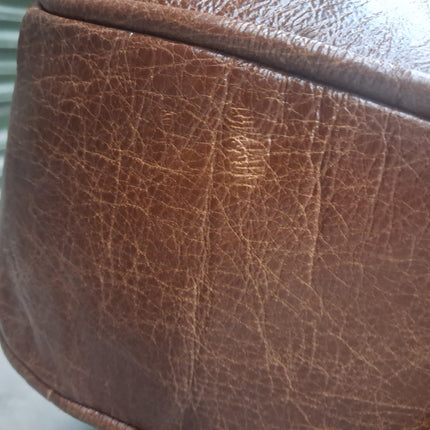 Charles Loveseat Snuggler in Cuba Tan Leather - Ex Display