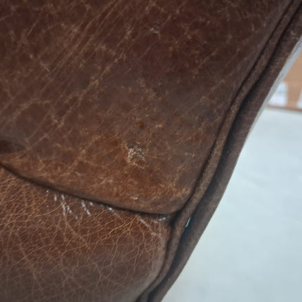 Charles Loveseat Snuggler in Cuba Tan Leather - Ex Display