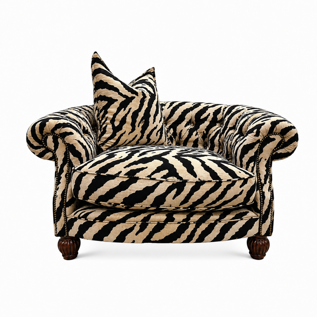 Fairfax Armchair in Animal Velvet