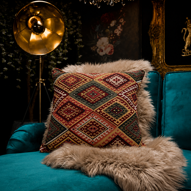 Cushion Limited Edition in Aztec Woven Feather Filled - Clearance