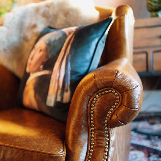 Bertie Armchair Wingback in Leather