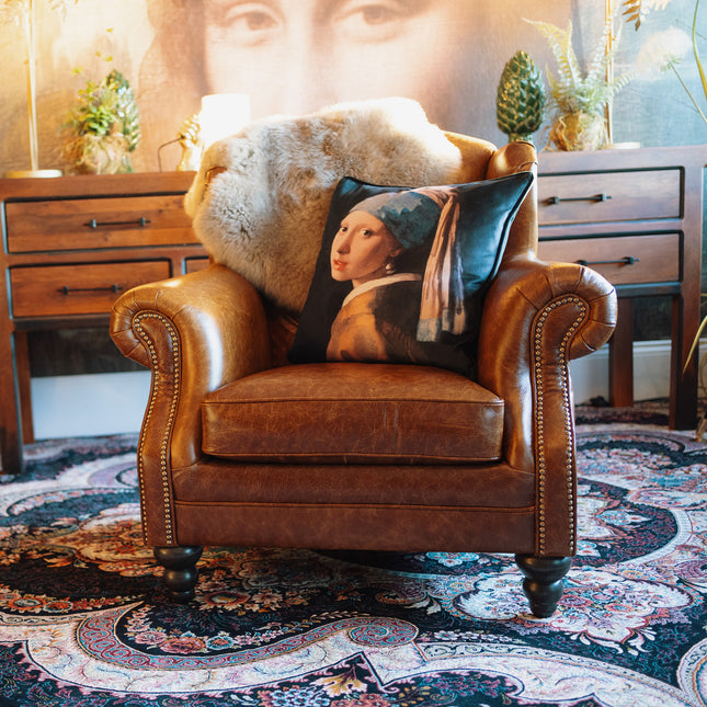 Bertie Armchair Wingback in Leather