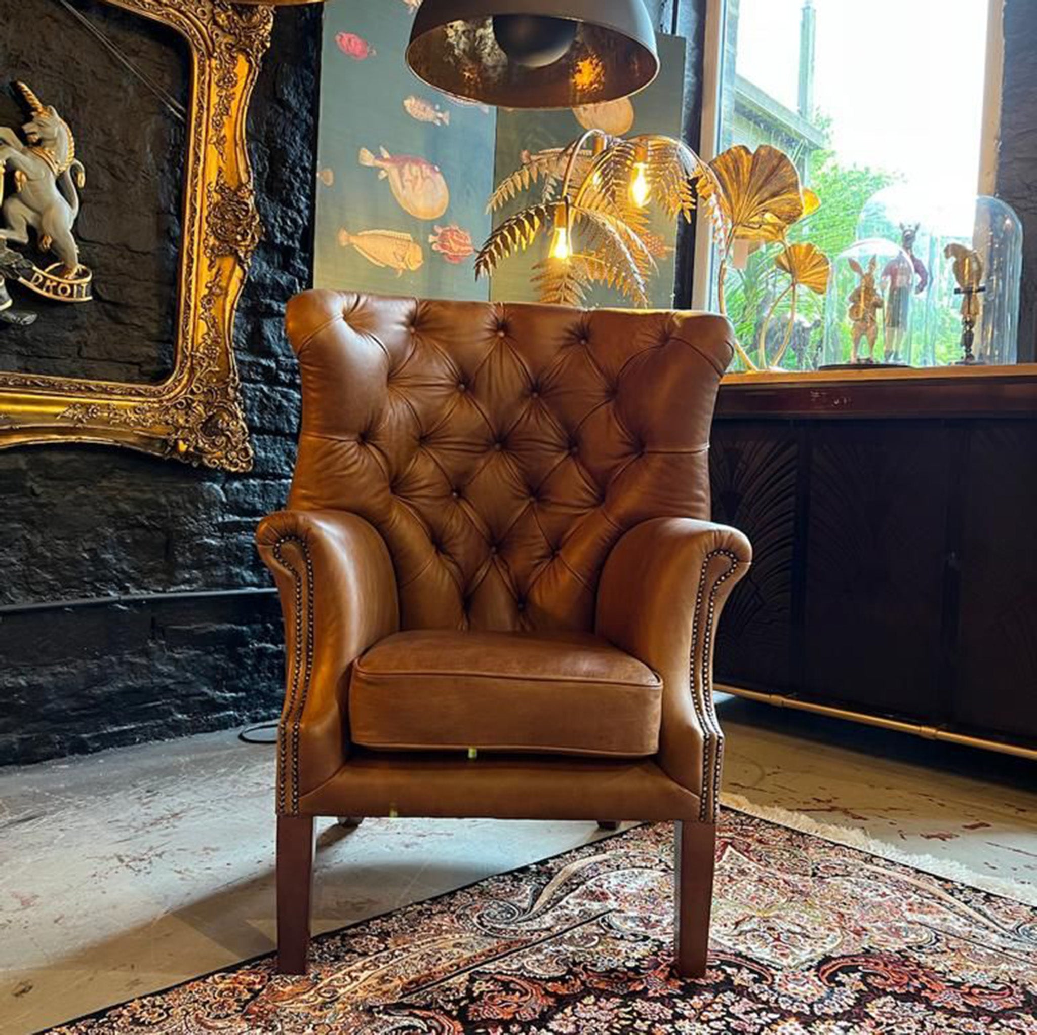 Wingback Armchair Winged Chesterfield Chair Chessington