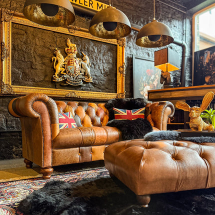 Patchwork Chesterfield in Leather