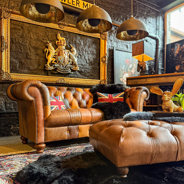 Patchwork Chesterfield in Leather